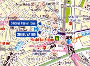 detalle mapa Shibuya