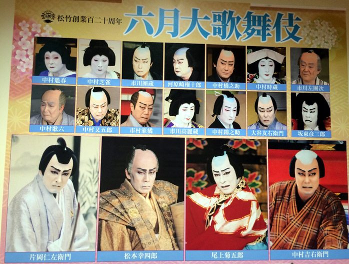 elenco actores Teatro Kabukiza, Tokio