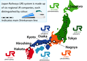 japan rail pass mapa general
