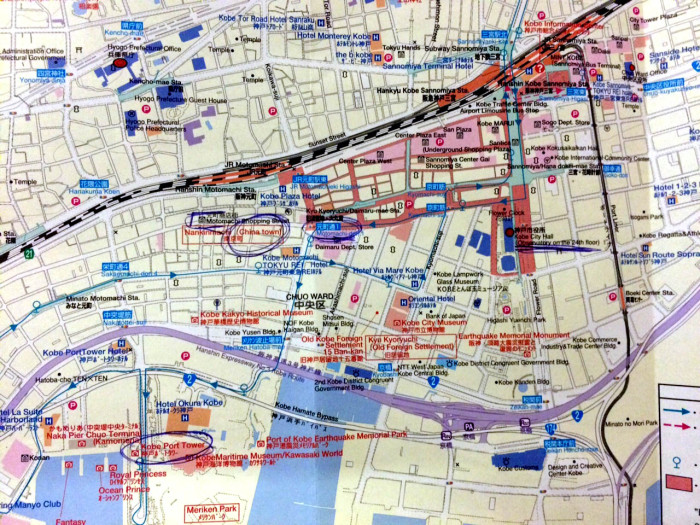 mapa Kobe