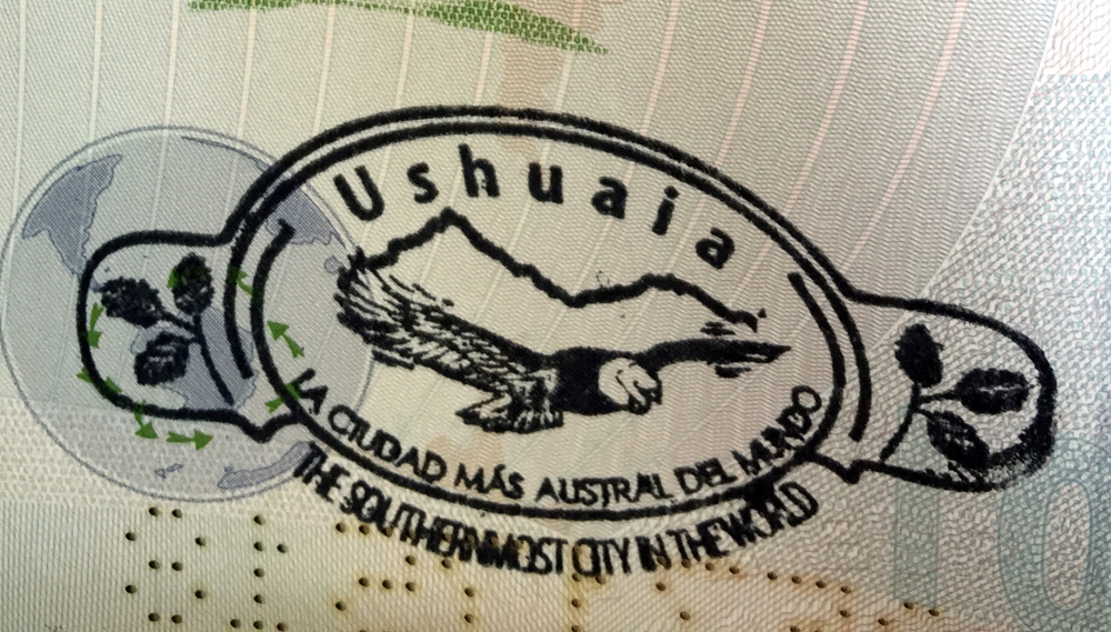 cuño pasaporte ushuaia
