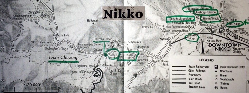 Mapa Nikko