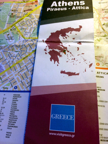 mapa Atenas, logo greece, visit greece