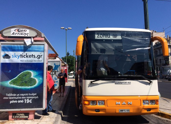 parada bus Atenas - Sounio