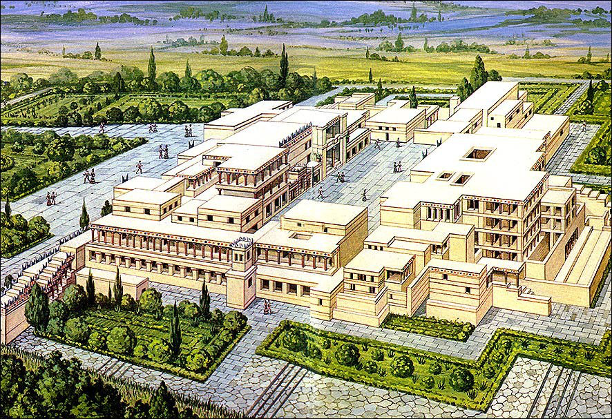 Reconstruccion Palacio de Cnossos