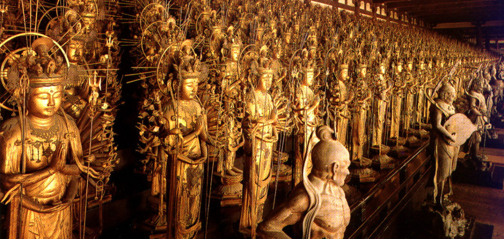 Templo Sanjusangendo, estatuas kannon