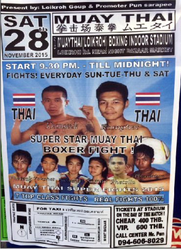 cartel combate Muay Thai