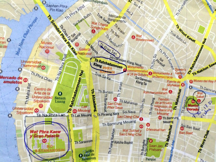 mapa oeste Bangkok