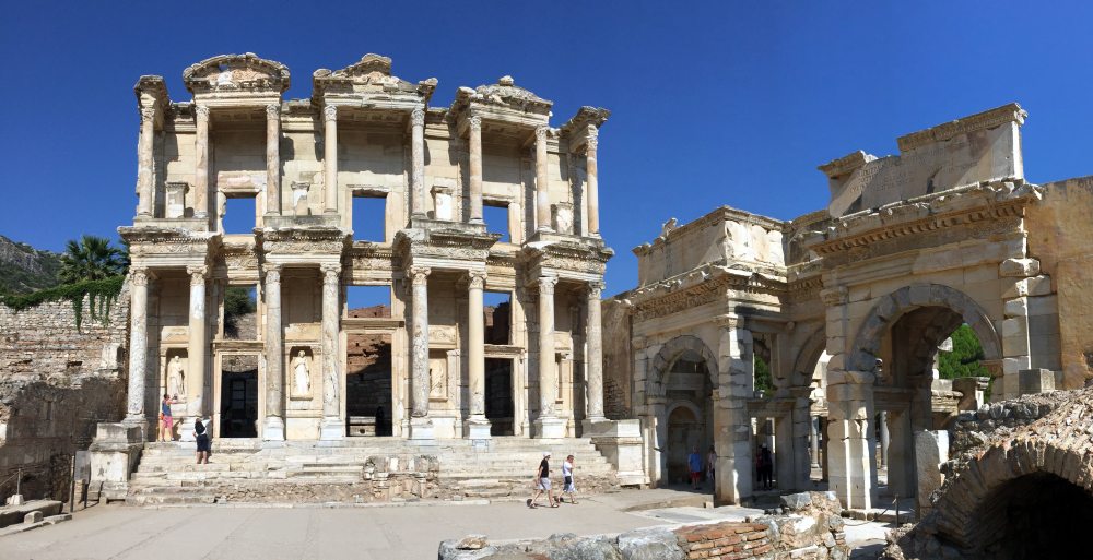 panoramica Biblioteca de Celso, ruinas Efeso