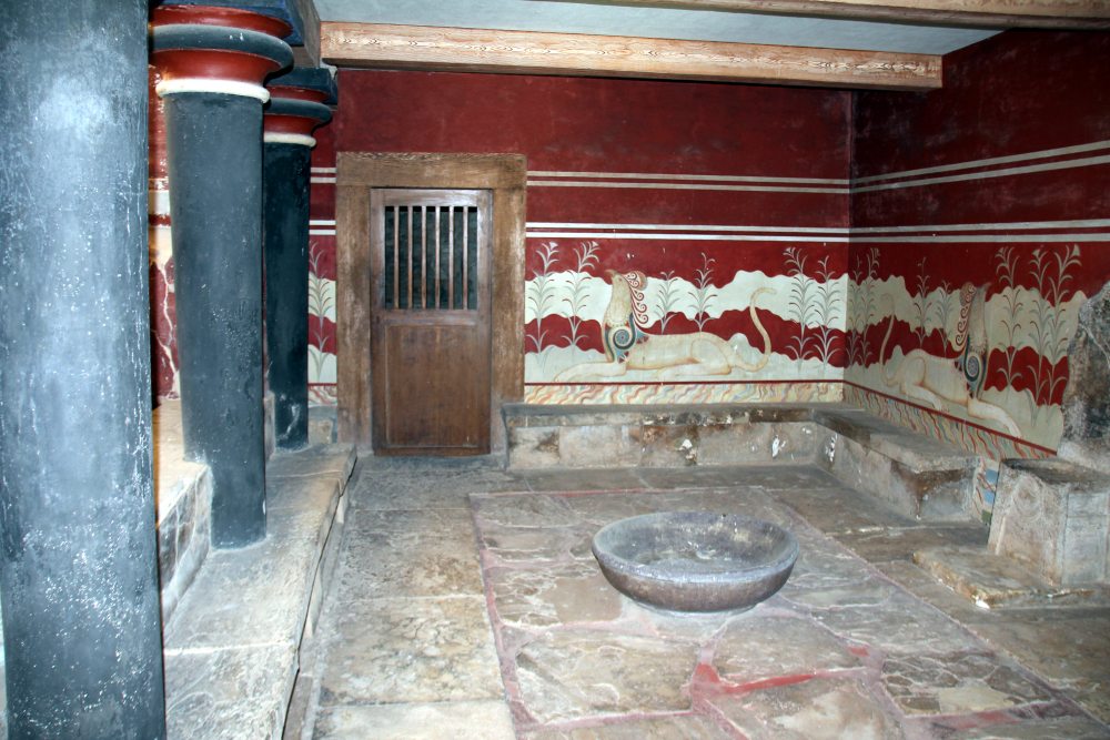 salon del trono, Palacio de Cnossos